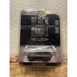 Greenlight Collectibles Black Bandit 1966 Ford Bronco 1:64 Diecast Car
